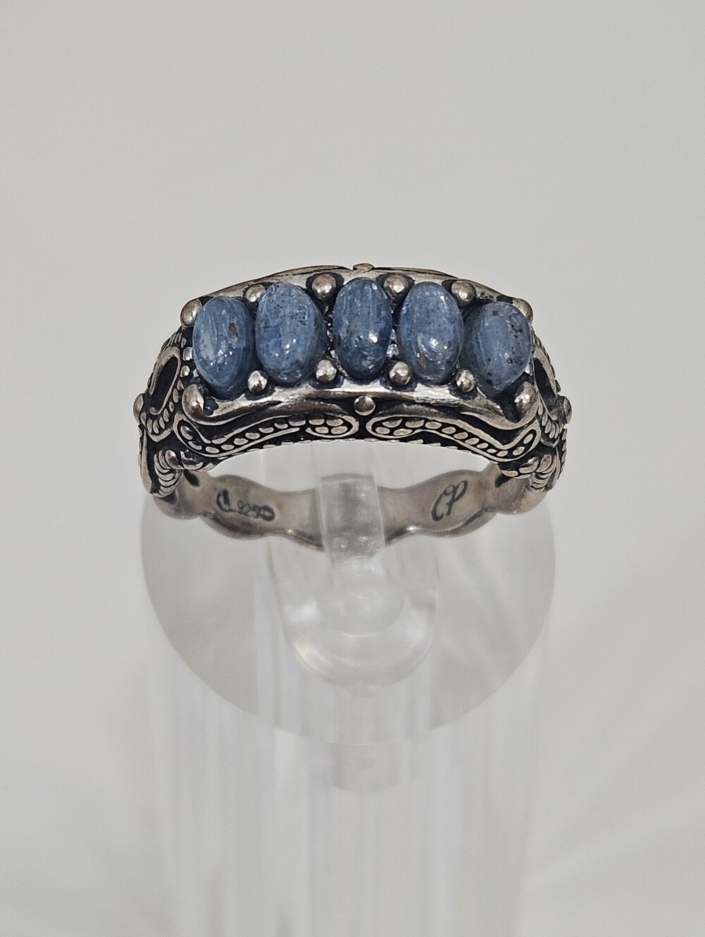 Carolyn Pollack 5 Stone Kyanite 925 Sterling Silver Ring Size 9 US